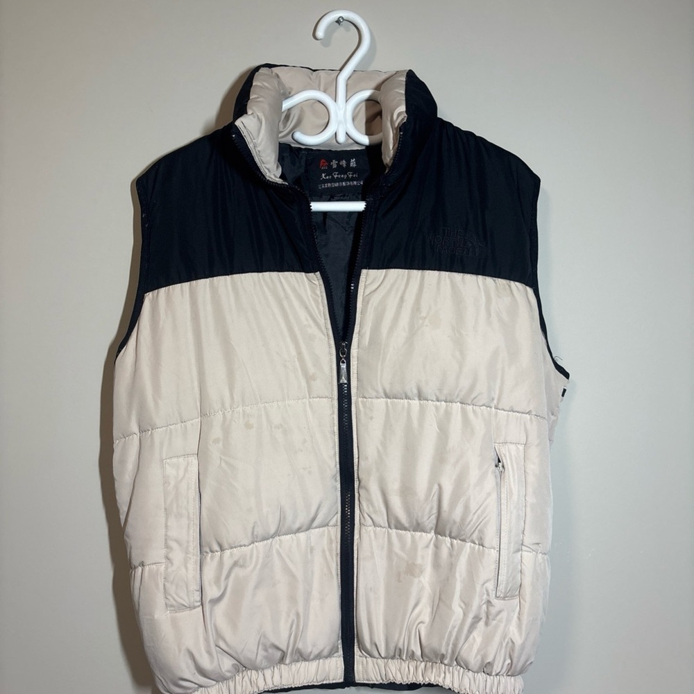 THE NORTH FACE WOMENS 1996 RETRO NUPTSE Puffer Black AndVintage White/cream. -L - Picture 5 of 12